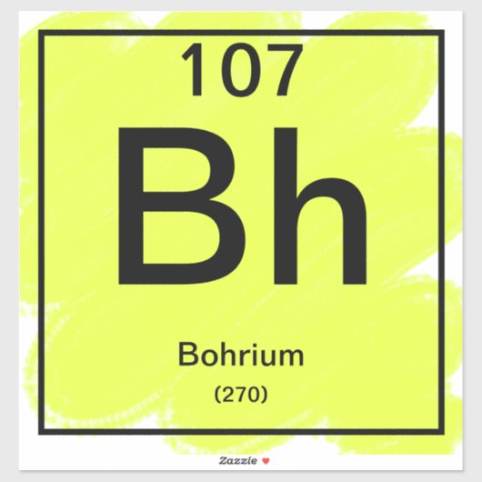Periodiek Tafel Sticker - Bohrium (Vel)