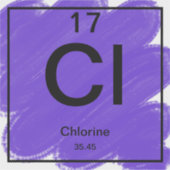 Periodiek Tafel Sticker - Chloor (Voorkant)