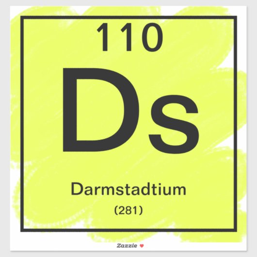 Periodiek Tafel Sticker - Darmstadtium (Vel)