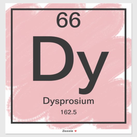 Periodiek Tafel Sticker - Dysprosium (Vel)
