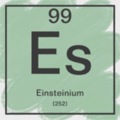 Periodiek Tafel Sticker - Einsteinium (Voorkant)