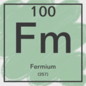 Periodiek Tafel Sticker - Fermium (Voorkant)