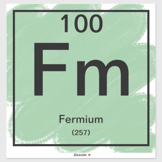 Periodiek Tafel Sticker - Fermium (Vel)