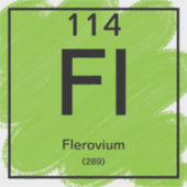 Periodiek Tafel Sticker - Flerovium (Voorkant)