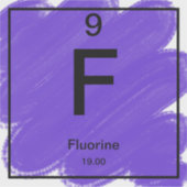 Periodiek Tafel Sticker - Fluor (Voorkant)