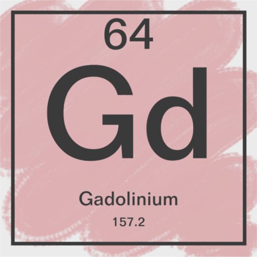 Periodiek Tafel Sticker - Gadolinium (Voorkant)