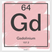 Periodiek Tafel Sticker - Gadolinium (Vel)