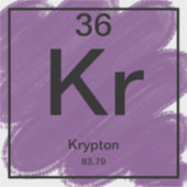 Periodiek Tafel Sticker - Krypton (Voorkant)