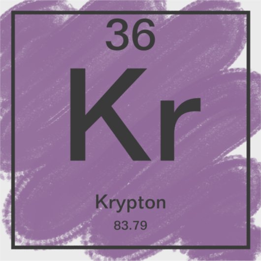 Periodiek Tafel Sticker - Krypton (Voorkant)