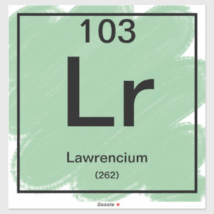 Periodiek Tafel Sticker - Lawrencium