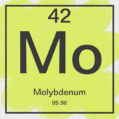 Periodiek Tafel Sticker - Molybdeen (Voorkant)