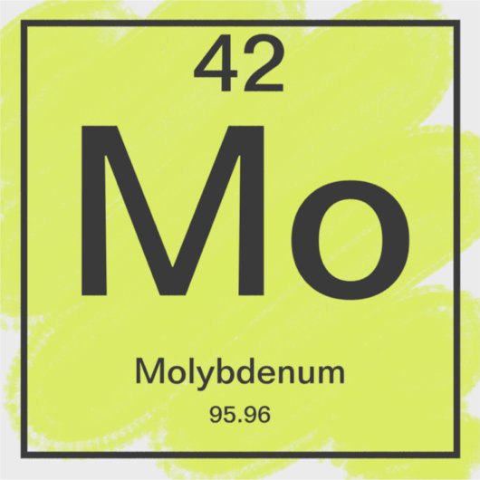 Periodiek Tafel Sticker - Molybdeen (Voorkant)
