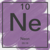 Periodiek Tafel Sticker - Neon (Voorkant)