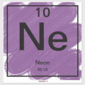 Periodiek Tafel Sticker - Neon (Vel)