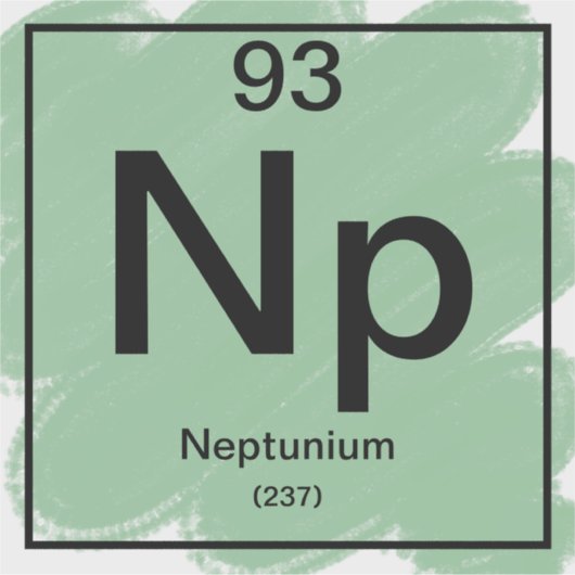 Periodiek Tafel Sticker - Neptunium (Voorkant)