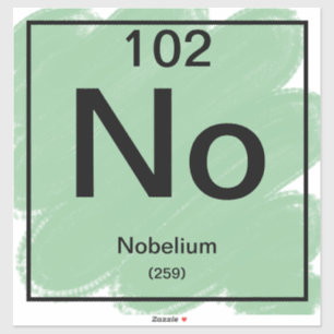 Periodiek Tafel Sticker - Nobelium