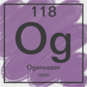 Periodiek Tafel Sticker - Oganesson (Voorkant)