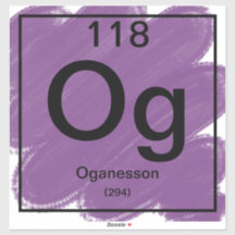 Periodiek Tafel Sticker - Oganesson