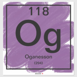 Periodiek Tafel Sticker - Oganesson
