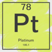 Periodiek Tafel Sticker - Platinum (Voorkant)