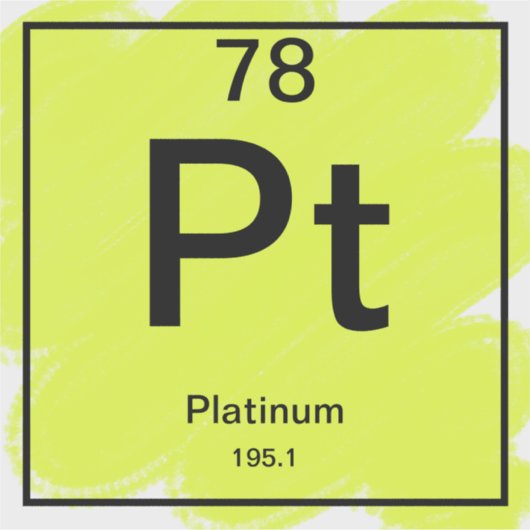 Periodiek Tafel Sticker - Platinum (Voorkant)