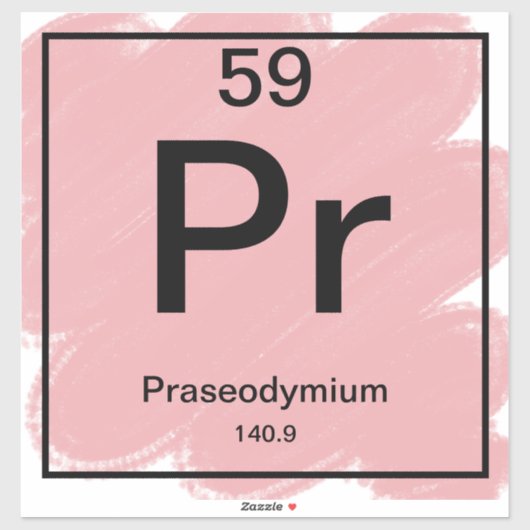 Periodiek Tafel Sticker - Praseodymium (Vel)