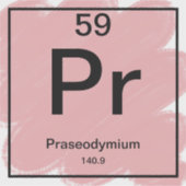 Periodiek Tafel Sticker - Praseodymium (Voorkant)