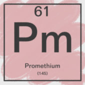 Periodiek Tafel Sticker - Promethium (Voorkant)