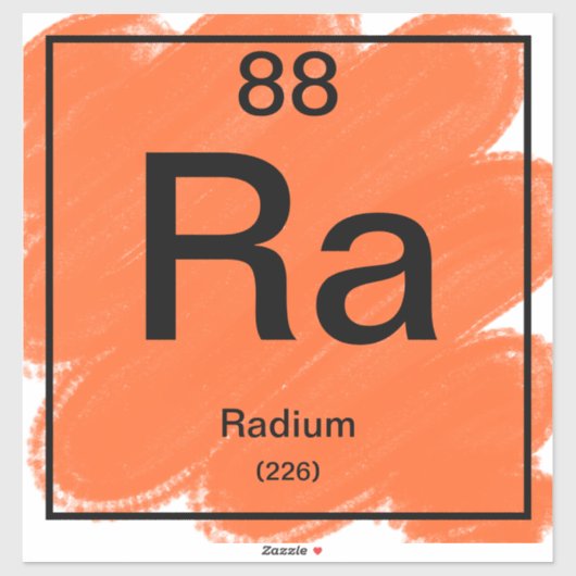 Periodiek Tafel Sticker - Radium (Vel)