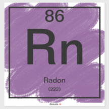 Periodiek Tafel Sticker - Radon