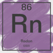 Periodiek Tafel Sticker - Radon (Voorkant)