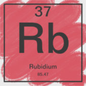 Periodiek Tafel Sticker - Rubidium (Voorkant)