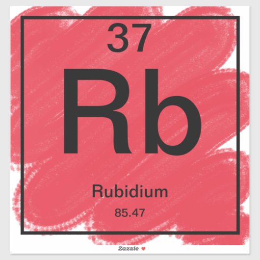 Periodiek Tafel Sticker - Rubidium (Vel)