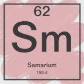 Periodiek Tafel Sticker - Samarium (Voorkant)
