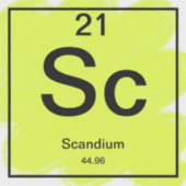 Periodiek Tafel Sticker - Scandium (Voorkant)