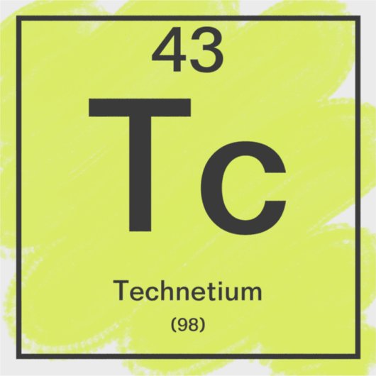 Periodiek Tafel Sticker - Technetium (Voorkant)