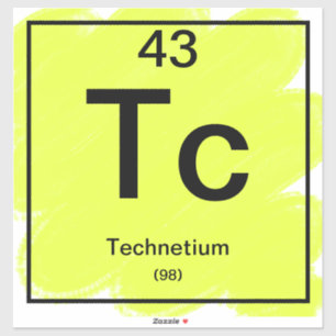 Periodiek Tafel Sticker - Technetium