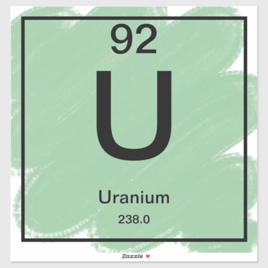 Periodiek Tafel Sticker - Uranium (Vel)