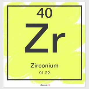 Periodiek Tafel Sticker - Zirkonium