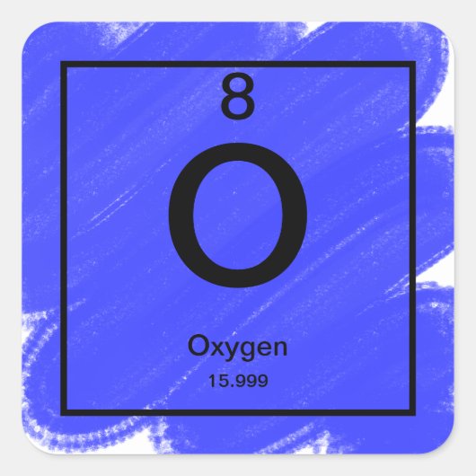 Periodiek Tafel Sticker - Zuurstof (Voorkant)