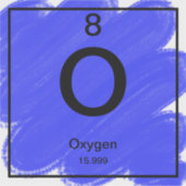 Periodiek Tafel Sticker - Zuurstof (Voorkant)