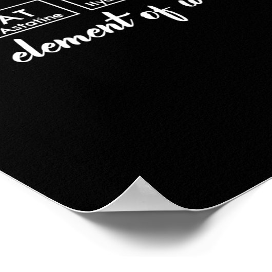 Periodiek Tafel Vader Grappige Chemie Papa Poster (Hoek)