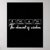 Periodiek Tafel Vader Grappige Chemie Papa Poster (Voorkant)