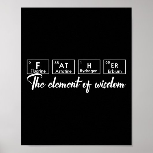Periodiek Tafel Vader Grappige Chemie Papa Poster (Voorkant)