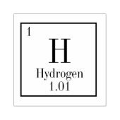 periodiek tafelwaterstofelement rubberstempel (Afrduk)