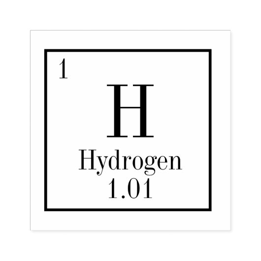 periodiek tafelwaterstofelement rubberstempel (Afrduk)