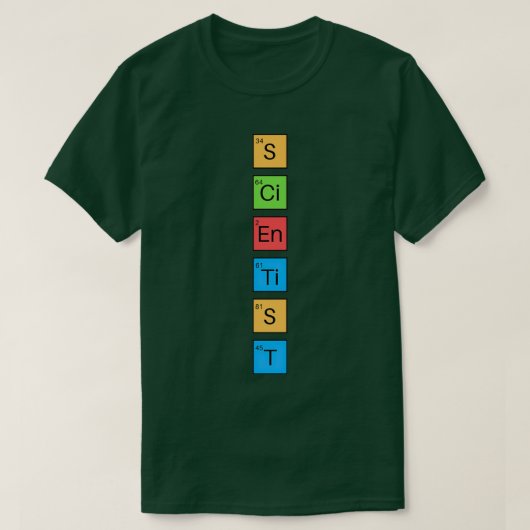 Periodiek wetenschappelijk t-shirt (Design voorkant)