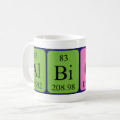 Periodieke albion-tabelnaam mok (Voorkant links)