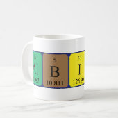 Periodieke albion-tabelnaam mok (Voorkant links)