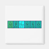 Periodieke alfonso naam magnet (Voorkant)